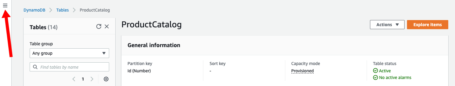 Console Menu Hamburger Icon