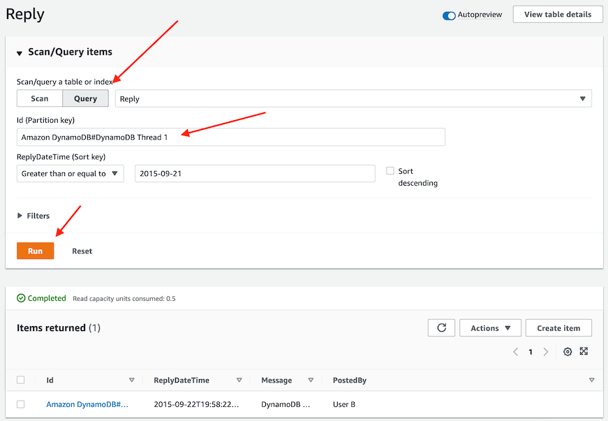 Item Explorer Query Reply 2