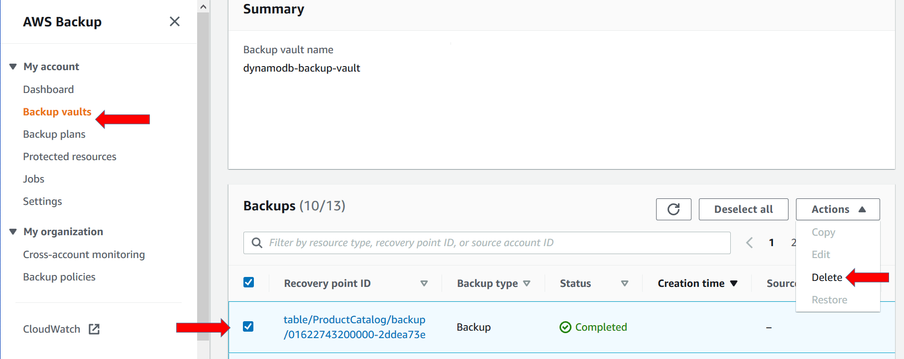 Restore Points Delete 1