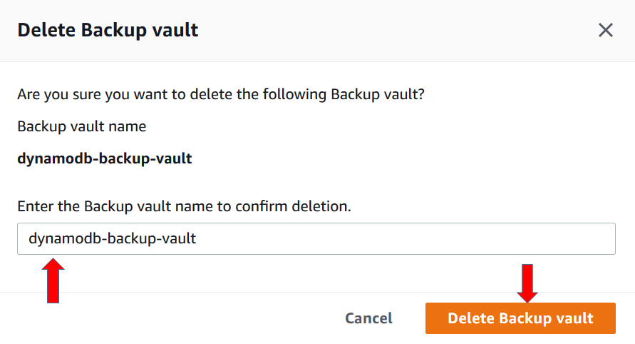 Backup Vault Delete 2