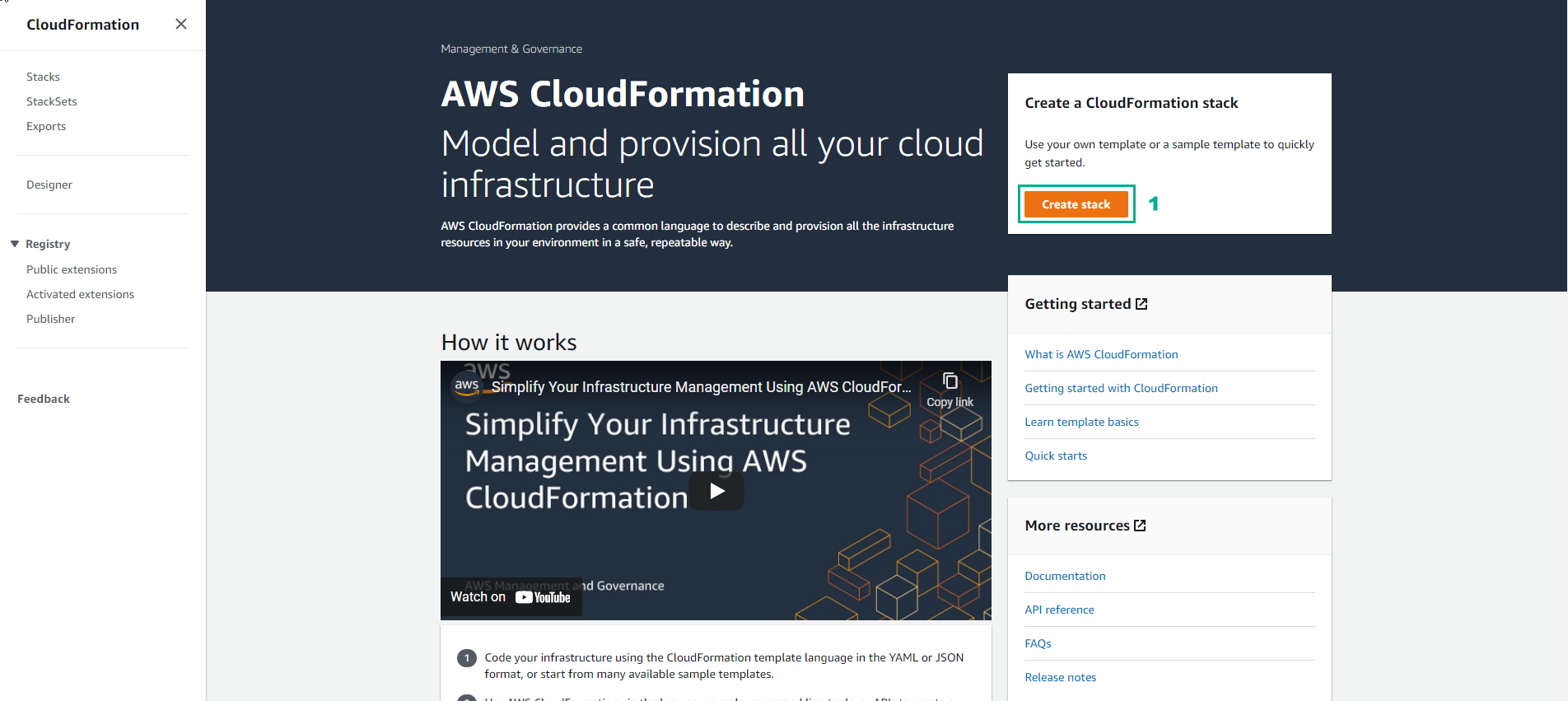 Create CloudFormation Stack