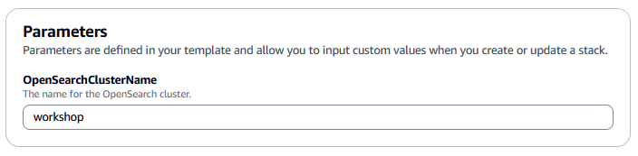 CloudFormation parameters