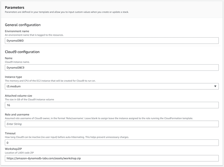 CloudFormation parameters